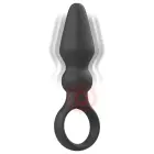Black&Silver OZZY Silicone Vibrating Plug – Black — Photo 3