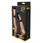 Guilty Pleasure GP Premium Ankle Cuffs – оковы для ног – веганская кожа – чёрный – золотые пряжки — Фото 1