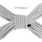 Polyester Bondage Rope - 32.8 ft / 10 m - Silver Foto 2