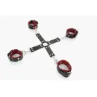 WHIPS Leather Cross Restraint System – Red — Photo 2