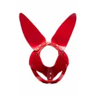 Kinky Diva blizgi dirbtinės odos zuikio kaukė – raudona – 65 cm — Nuotrauka 2