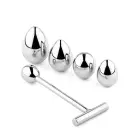 Jewellery Metal Anal Plug Set – 16.5 cm (6.5″) – Silver — Photo 8