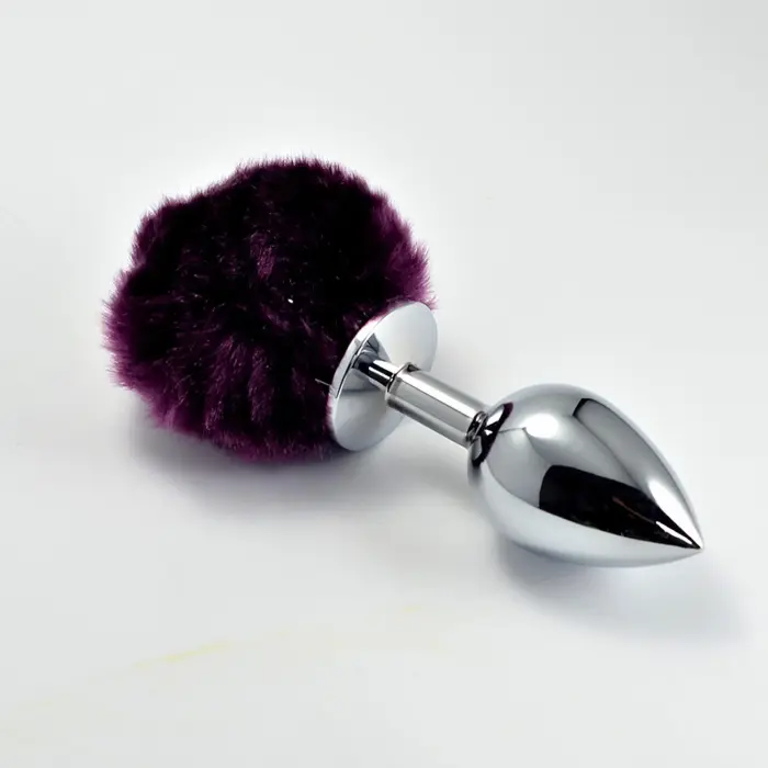 Pompon metāla anālais spraudnis – S – Violets