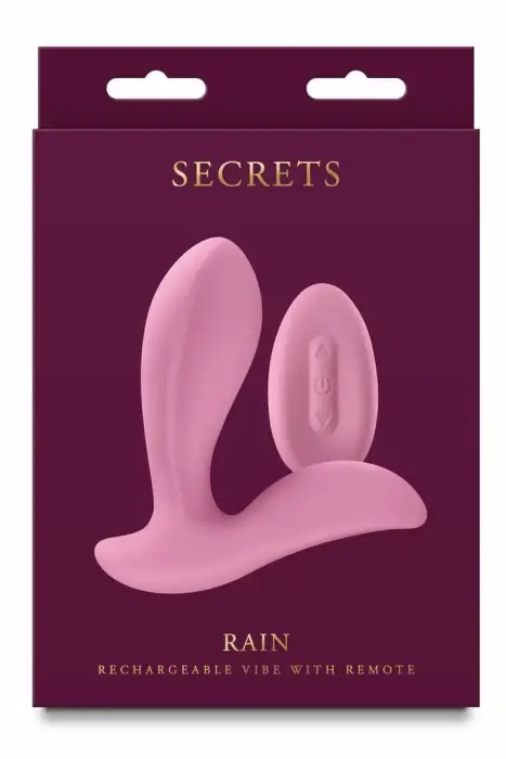 SECRETS RAIN – перезаряжаемый силиконовый вибратор, водостойкий – коралловый