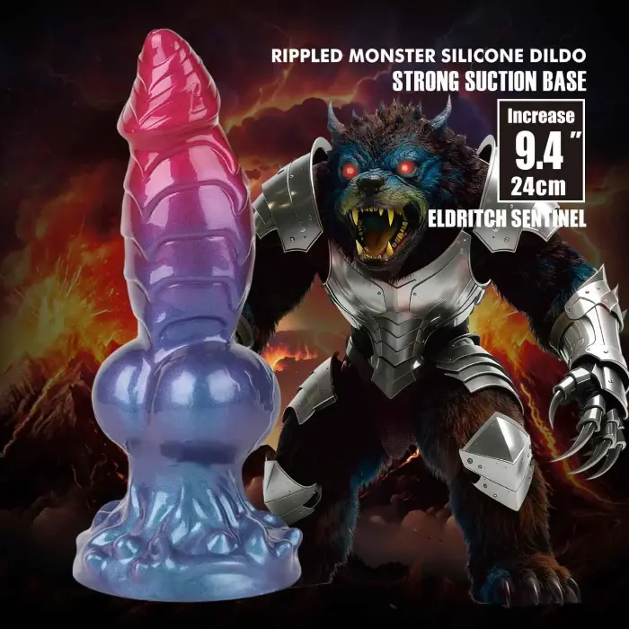Power Monsters Eldritch Sentinel Rippled Monster Dildo – 24 cm (9.5″) – Multicolored Photo
