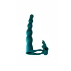 Lola Games Pure Passion Jungle Bunny strapon vibrators ar dubultu penetrāciju – 17 cm – zaļš — Foto 3