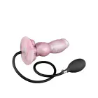 Kiotos Monstar Dildo Beast 92 – piepūšams rozā un balts – 20 cm (8″) Foto 5
