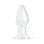 Glas Crystal Clear – smooth glass anal plug – M – 3.9 cm — Photo 1