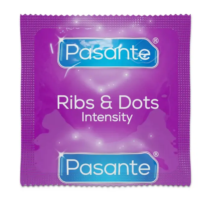 Pasante Ribs & Dots Intensity prezervatīvi – 3 gab. Foto 3