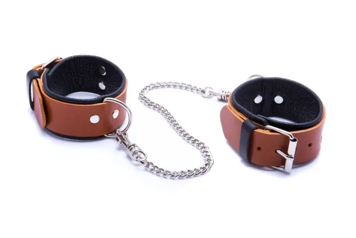 WHIPS Leather Ankle Cuffs – Cognac