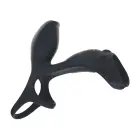 LEVELZ Power Ring Vibrating Silicone Ring with Shaft Loop – Black — Photo 5
