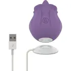 INTENSE Violet Lilac Stimulator – clitoral stimulator – 100% silicone – rose-inspired – 10 vibration modes — Photo 3