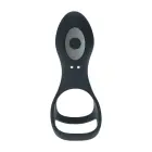 LEVELZ Power Ring Vibrating Silicone Ring with Shaft Loop – Black — Photo 4
