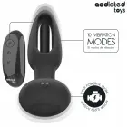 Addicted Toys вибрирующая анальная пробка с пультом и колеблющимся силиконовым наконечником – 13 см — Фото 5