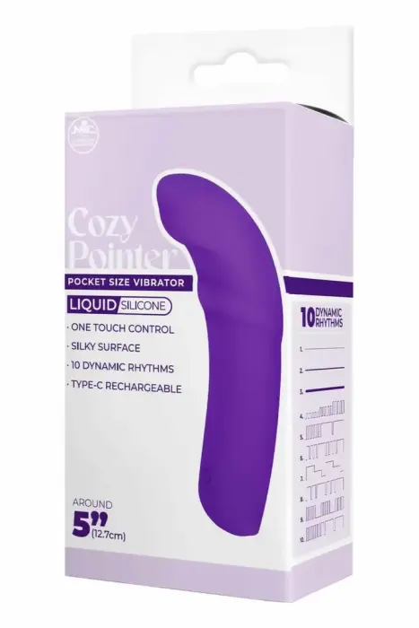 NMC 5 Inch Silicone 10-Function Vibrator – перезаряжаемый вибратор с 10 динамическими ритмами – фиолетовый