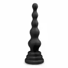 Kiotos Cone Shape силиконовый анальный дилдо с жемчужной структурой – 16.5 cm (6.5″) – Черный — Фото 1