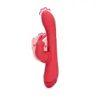 Svyruojantis triušio G taško vibratorius – 18 cm – raudonas — Nuotrauka 10