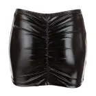 Cottelli Collection – wetlook mini skirt with ruffled back – black – L — Photo 7