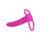 Silikona dubultās penetrācijas dildo – 18 cm – Rozā — Foto 3