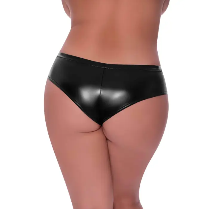 Exposed by Magic Silk madala vöökohaga ja lõhestatud jalgevahega lühikesed püksid – mustad – 2X