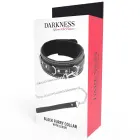 Darkness – odinis antkaklio ir pavadėlio komplektas – paminkštintas – reguliuojamas – užsegama sagtis — Nuotrauka 5