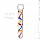 Gildo Glass Intimate Device No. 10 – 18 cm (7″) – daudzkrāsains — Foto 2