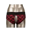 Scandal Crotchless Pegging Panty Set – Black – S/M — Photo 7