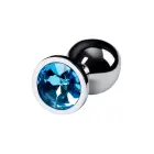 Sudraba anālais spraudnis ar dārgakmeni – Tirkīza – M – Blue Foto 5