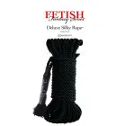 Fetish Fantasy Deluxe Silk Bondage Rope – Black – 10 m — Photo 1