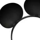Coquette Chic Desire vegan leather mouse ears headband – black — Photo 4