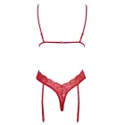 kissable mežģīņu bodijs ar zeķturu stiku – sarkans – L/XL — Foto 7