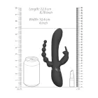 VIVE Rini Pulse Wave divu dzinēju wand vibrators – 22.5 cm – Melns — Foto 7