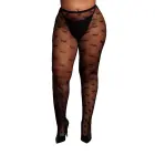 Südamemustriga sukkpüksid – Plus size – Mustad — Foto 4