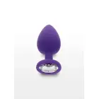 Бриллиантовый драгоценный камень для ягодиц анальная пробка – 9 cm (3.5″) – Фиолетовая — Фото 3