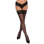 Cottelli Legware чулки до бедра с кружевной лентой 20 DEN 9cm – чёрные – S/M — Фото 4