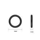BAILE - Rubber Cock Rings Set (3 pcs) – Black — Photo 6