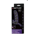 PRETTY LOVE – vibruojanti varpos rankovė su sėklidžių juosta – 17 cm – juoda — Nuotrauka 6