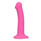 Nereālistisks vibrējošs dildo – vidējs – rozā — Foto 4