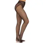 Leg Avenue Crotchless Fishnet Pantyhose with Backseam – Black – One Size — Photo 5