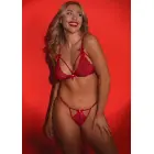 Daring Intimates Blushing Romance krūštura un biksīšu komplekts – sarkans – L/XL — Foto 4