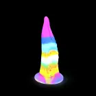 Kiotos Monstar Beast tumsā spīdošs dildo – 20.5 cm (8″) – Daudzkrāsains — Foto 2