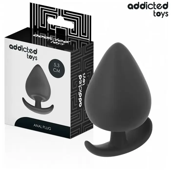 Addicted Toys silikoninis analinis kištukas S – 5.3 cm – Juodas