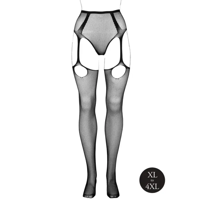 Aluspüksid koos kinnitatud sukkadega – mustad – One Size Photo