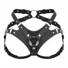 No-Parts Blake – adjustable unisex strap-on harness with 3 O-rings – black — Photo 1