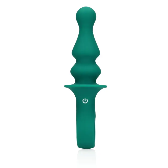 Pawn Shaped Vibrator - Peacock Plume – 16.5 cm – Green Photo