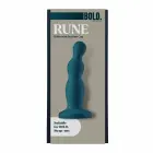 BOLD RUNE pērļveida silikona dildo ar piesūcēju – 15,5 cm, melns — Foto 1