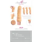 beau cœur Selon realistiškas vibratorius su judančia galvute ir masažo žiedu – 19.7 cm (7.75″) – kūno spalvos — Nuotrauka 11