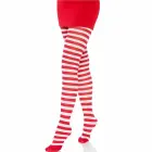 Leg Avenue balti sarkanas svītrainas neilona zeķubikses – One size — Foto 2