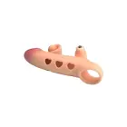 ROMANCE вибрирующая насадка на член – 15 cm (6″) – телесный — Фото 3
