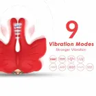 ARMONY magnetilised nibuklambrid Butterfly Shape – punased, 9 vibratsioonirežiimi — Foto 5